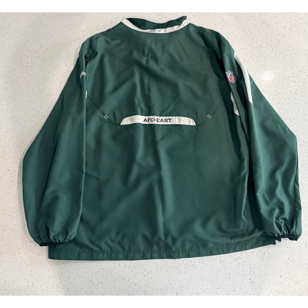 *VTG* Reebok NFL New York Jets Men's Green 1/4 Zip Vented Windbreaker Size XL - Picture 6 of 6